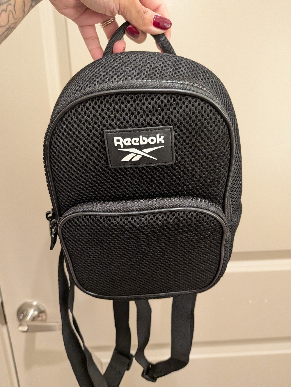Black Mini Reebok Mesh Backpack